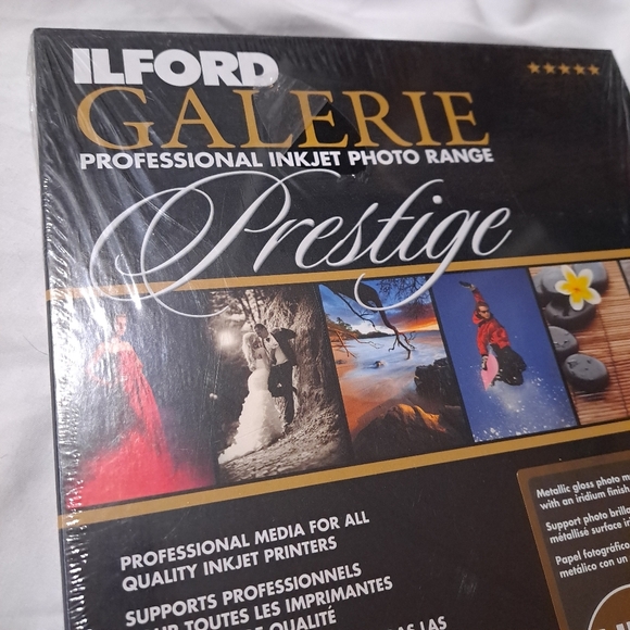 Ilford professional photo paper metallic finish 8.5x11 25 sheets sealed - Picture 2 of 6